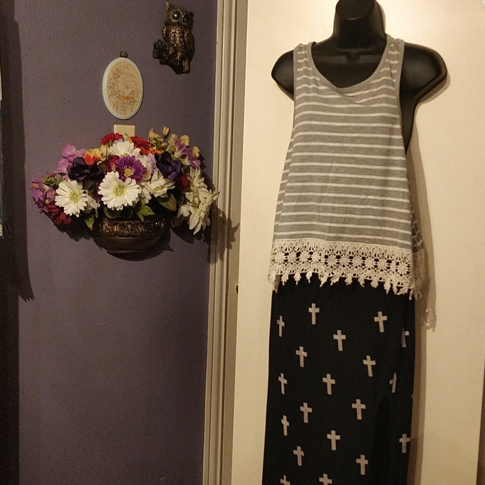 Tank with maxi skirt set